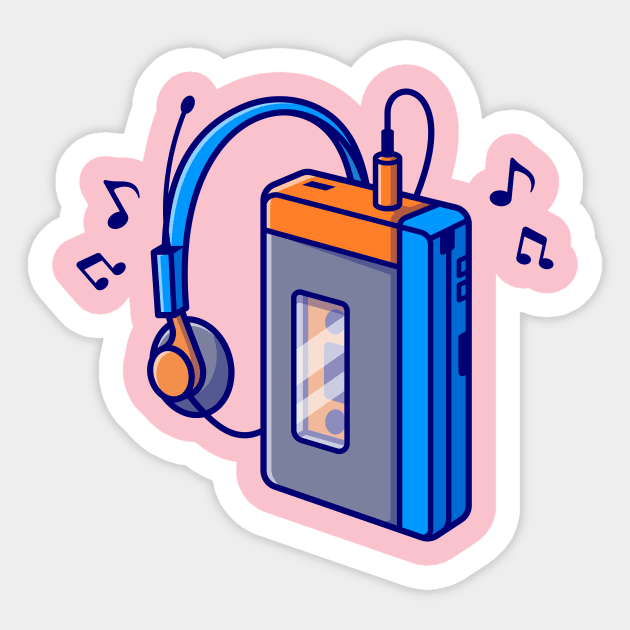 Music Player Cassete Tape Cartoon Sticker by Catalyst Labs